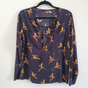 Velvet Heart Golden Crane Blouse